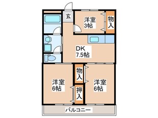 陶山ハイツの物件間取画像